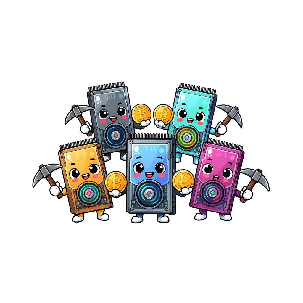 GPU mining rig mascots